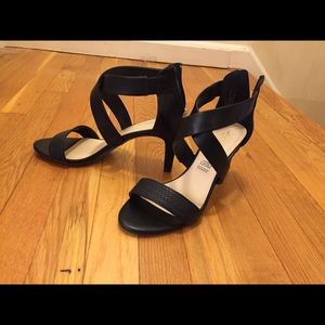Black open toed heels